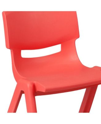 23.625"W X 47.25"L Rectangular Plastic Height Adjustable Activity Table Set With 6 Chairs