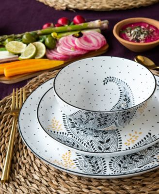 Sara Miller Artisanne Noir Cereal Bowls, Set of 4