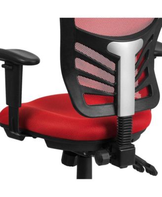 Mid-Back Mesh Triple Paddle Swivel Ergonomic Office Chair With Adjustable Arms