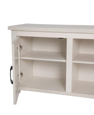 Galena Traditional Full Glass Door 65" Tv Stand For Up To 80" Tvs