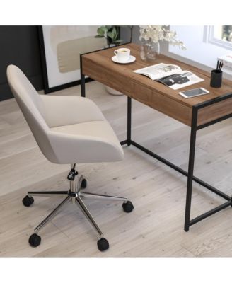 Roma Home Office Bucket Style Chair With 360 Degree Rotating Swivel