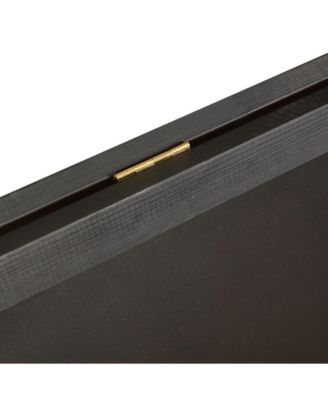 Burke 48"X24" Rustic Vintage like Double-Sided Folding Magnetic Chalkboard With 8 Chalk Markers, 10 Chalkboard Stencils And 2 Rustic Magnets Set