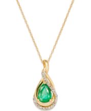 Macy's jewelry hotsell emerald necklaces