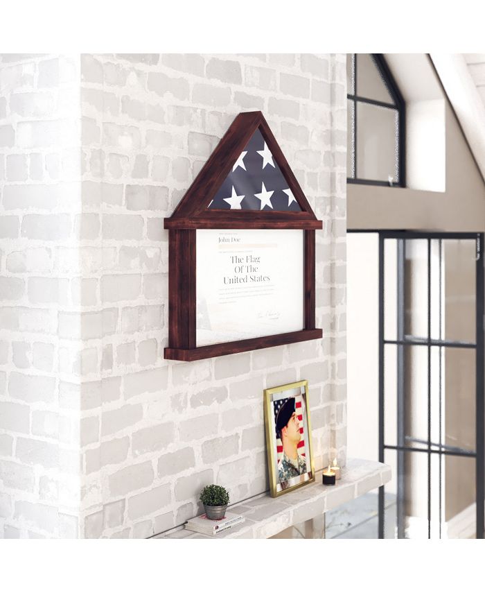 MERRICK LANE Hughes Flag Display Case With Certificate Holder Macy #39 s