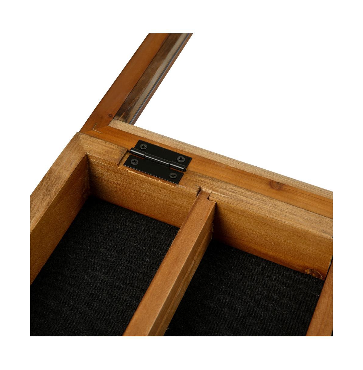 Medals Display Case - Solid Wood With Acrylic Window - Anti-Theft Lock With 2 Keys - For Mementos And Keepsakes
