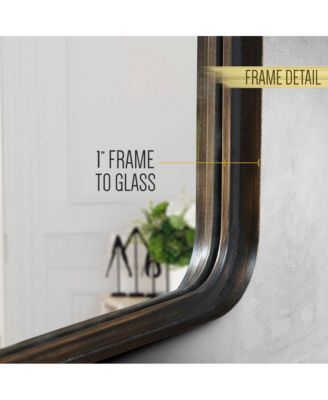 Wall Mirror Large Mirror, Rustic Accent Mirror For Bathroom, Entry, Dining Room, & Living Room. Metal Mirror