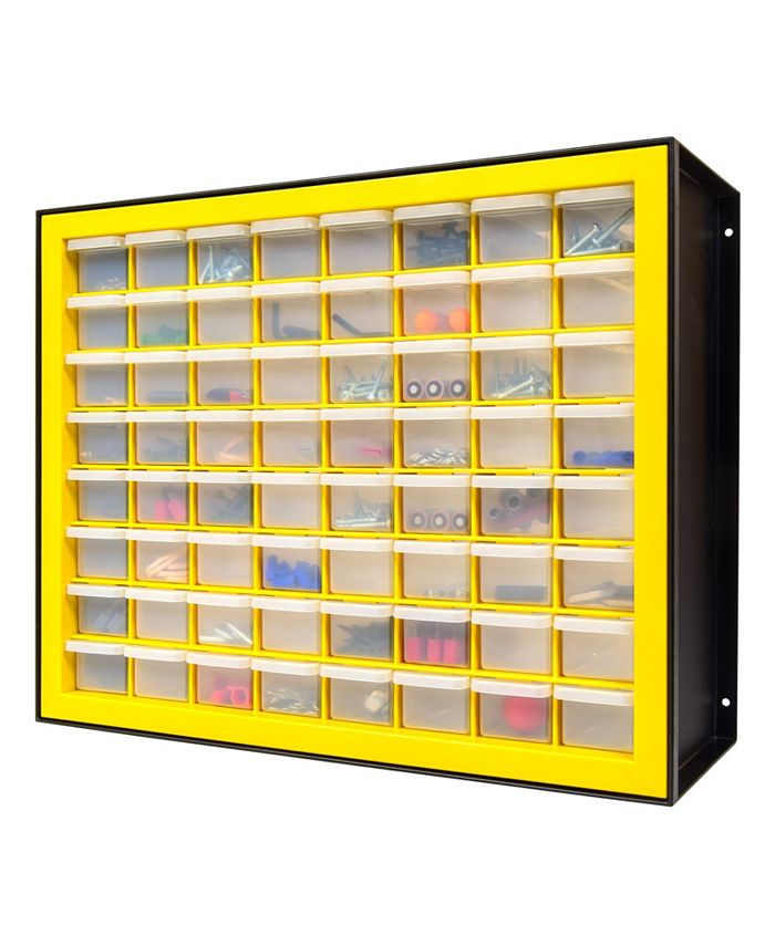 IRIS USA 64 Drawer Parts Black/Yellow Macy's