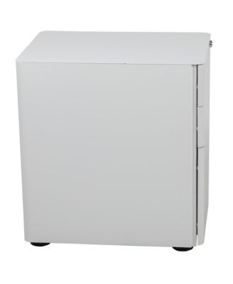 Modern 3-Drawer Mobile Locking Filing Cabinet Storage Organizer