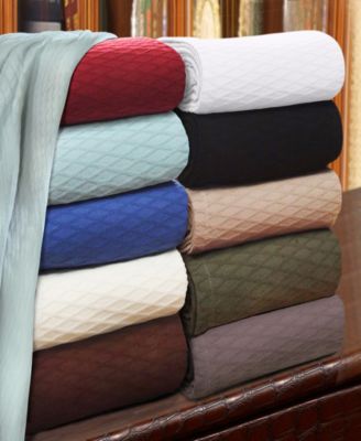 Diamond Pattern All Season Woven Cotton Blanket, Full/Queen