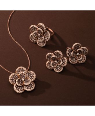 Le Vian® Chocolate Diamond & Nude Diamond Flower Adjustable 20