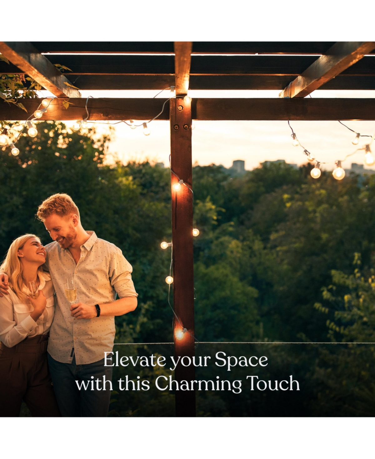 Ambience Pro 26 ft. Led Indoor/Outdoor Plug-In String Lights with Soft White Hue