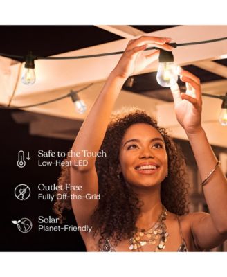 15 Outdoor Solar 48 ft. Ambience Pro LED String Lights with Remote Control