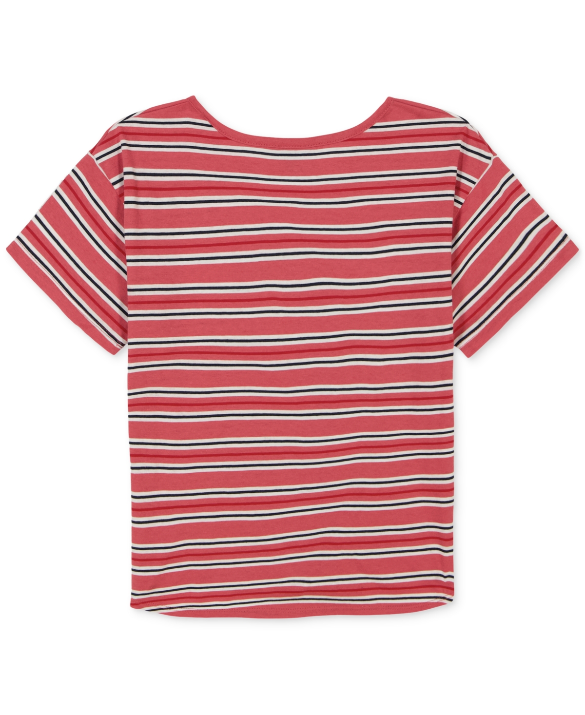 Tommy Hilfiger Big Girls Striped Tie-Front T-Shirt