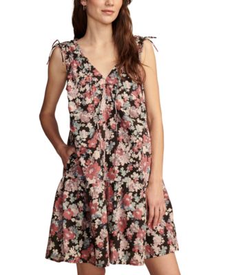 Lucky Brand - Women's Cotton Tiered Sleeveless Mini Dress