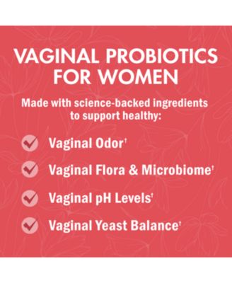 Vaginal Probiotics - Healthy Vaginal Odor & pH Balance - Prebiotics, Cranberry Extract, D Mannose, 30 Capsules