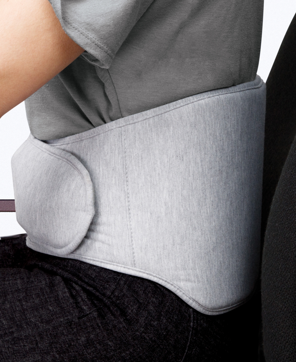 Sharper Image Calming Heat Massaging Heated Lumbar Wrap In Gray