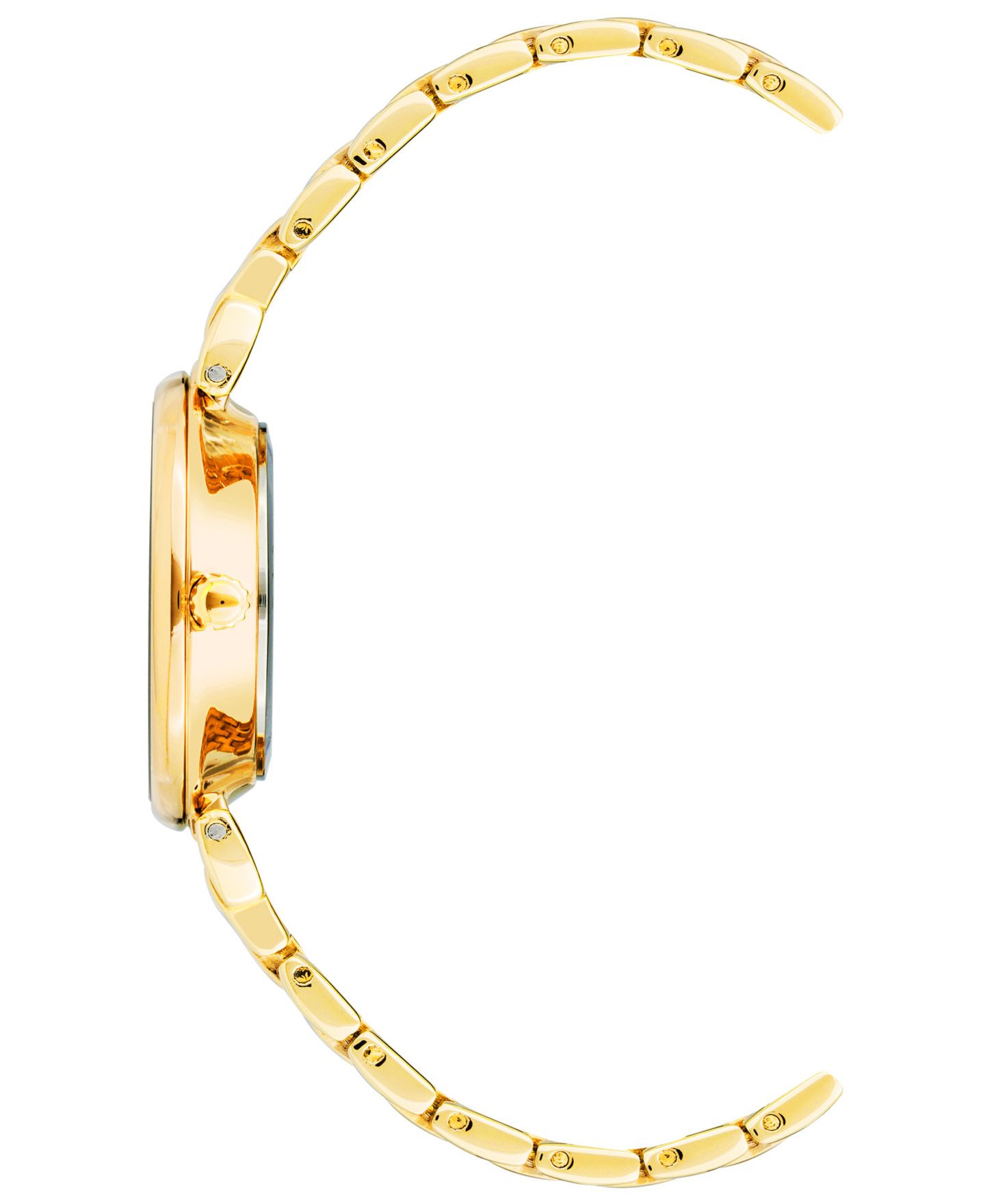 Женские часы Anne Klein Quartz Gold-Tone Alloy Link and Mother of Pearl Bracelet Watch, 30mm — фото 2