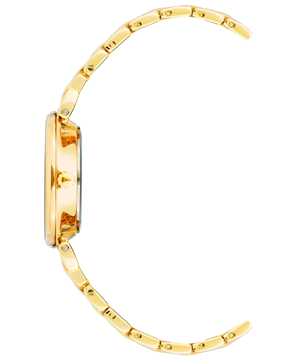 Anne Klein Women's Quartz Gold-tone Alloy Link And Mother Of Pearl Bracelet Watch, 30mm In Gold-tone,mother Of Pearl