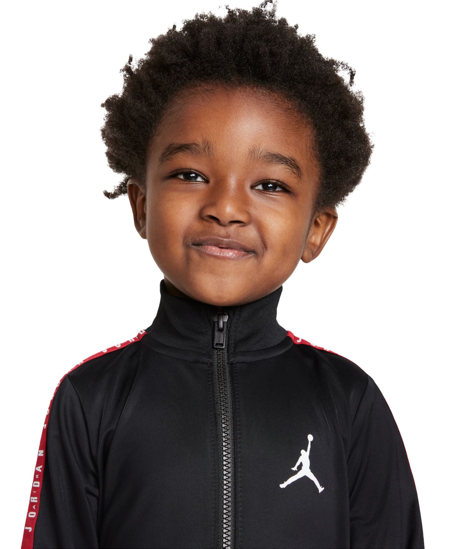 Комплект Jordan Air Tricot Full-Zip Jacket and Pants, 2-Piece Set для мальчиков-малышей, цвет: Чёрный — фото 3