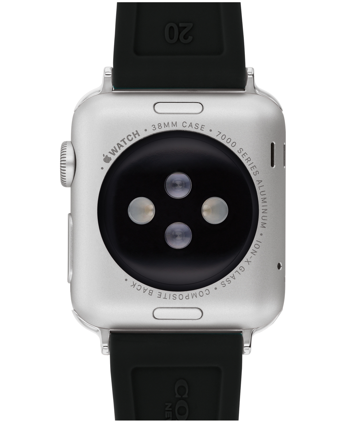 Coach Women's Black Silicone Apple Strap 38mm/40mm/41mm