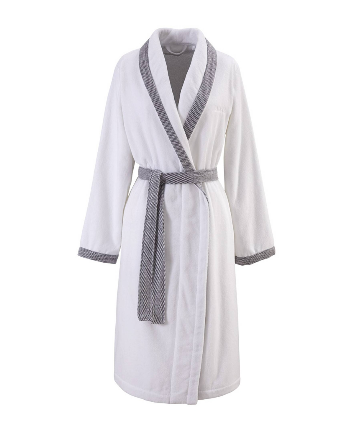 Lord Woman's Cotton Velour Shawl Bathrobe - Skye Blue