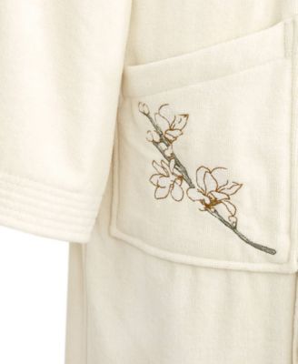 Almond Flowers Woman's Cotton Shawl Collar Bathrobe