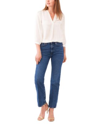 Women's V-Neck 3/4-Sleeve Blouse