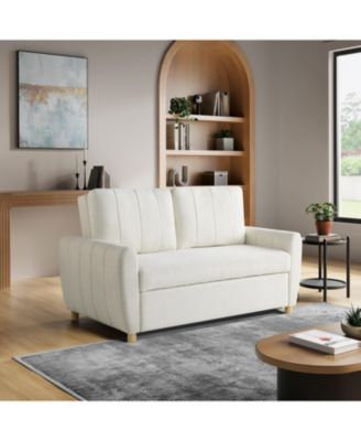 66.5"W Polyester Gentry Convertible Loveseat