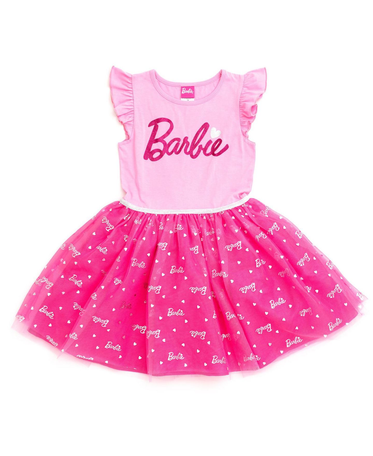 Платье Barbie Tulle Dress to для девочек, цвет: Розовый — фото 1