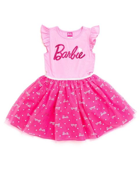 Платье Barbie Tulle Dress to для девочек, цвет: Розовый