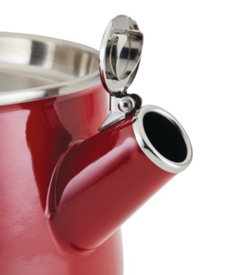 Enamel-on-Steel Induction Teakettle, 2 Quart