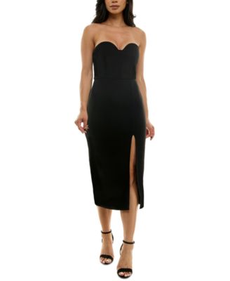 Emerald Sundae - Juniors' Strapless Midi Dress