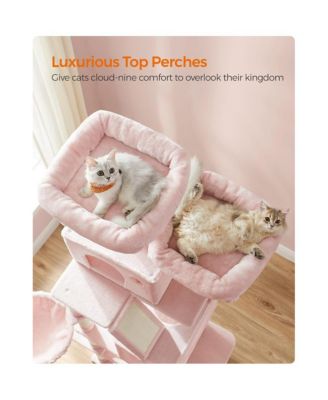 Cat Tree, Cat Tower, Condo with Hammock, Basket, Scratching Posts