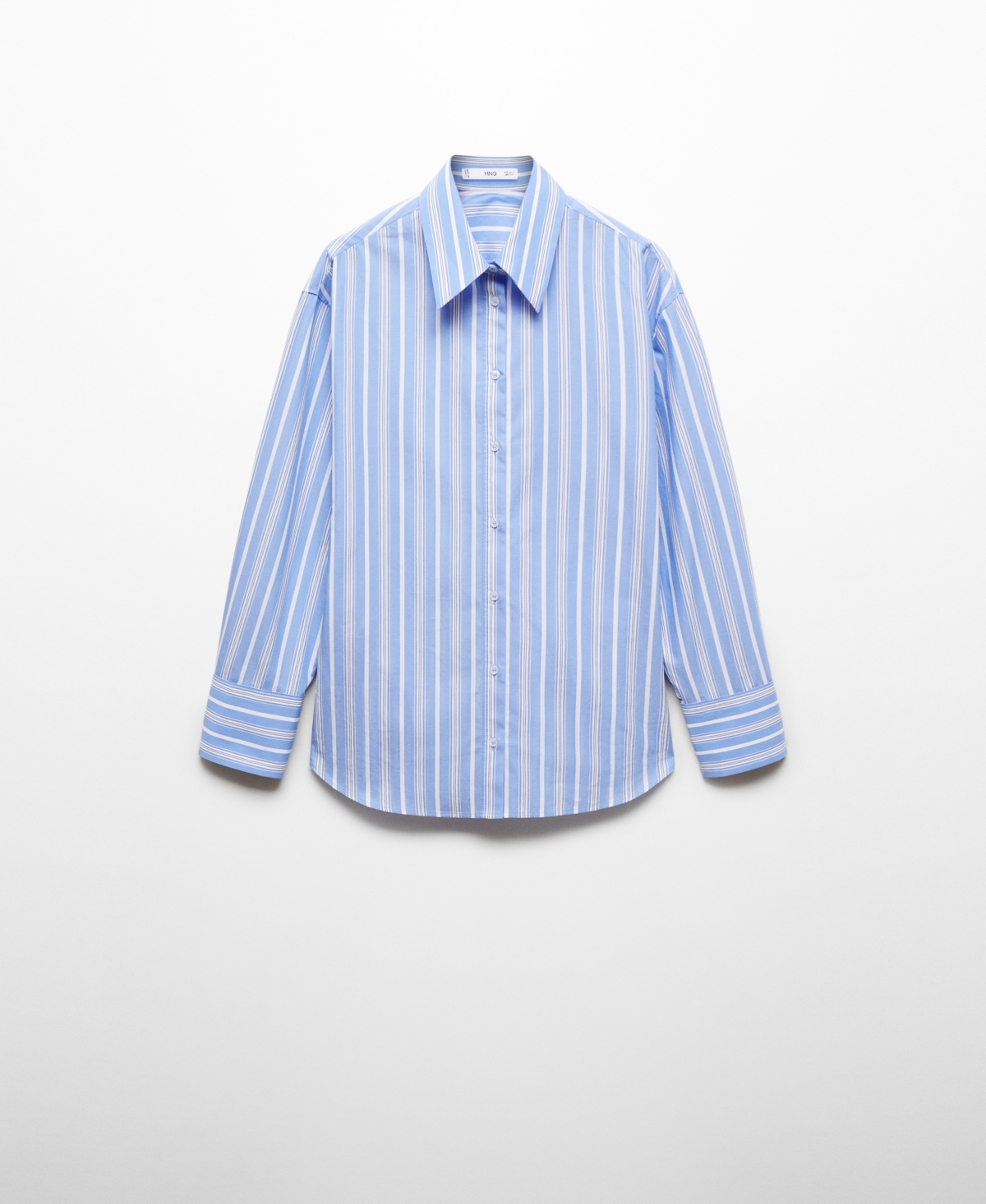 Mango Women's Striped Bow Blouse - Blue-pastel