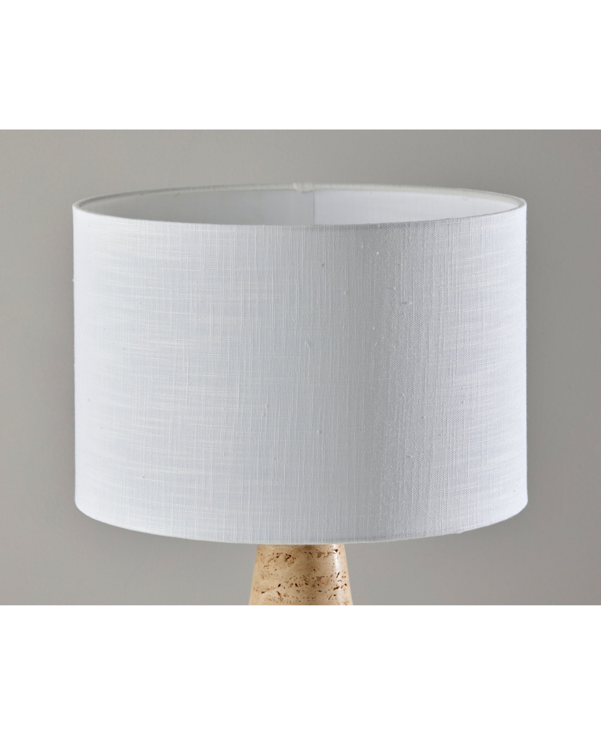 Adesso 21" Travis Table Lamp In Travertine Stone