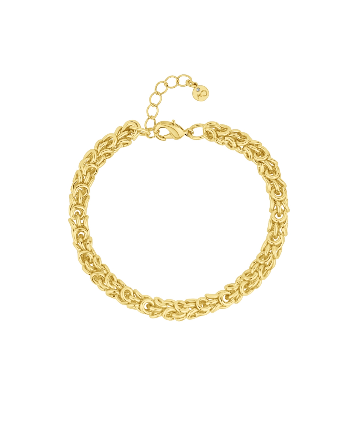 18K Gold Plated or Silver Plated Byzantine Bracelet - Gold