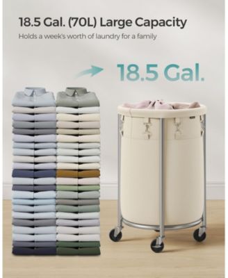 18.5 Gal. Laundry Basket with Wheels