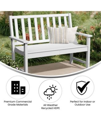Cressly All Weather Recycled Hdpe Bench For Indoor And Outdoor Use