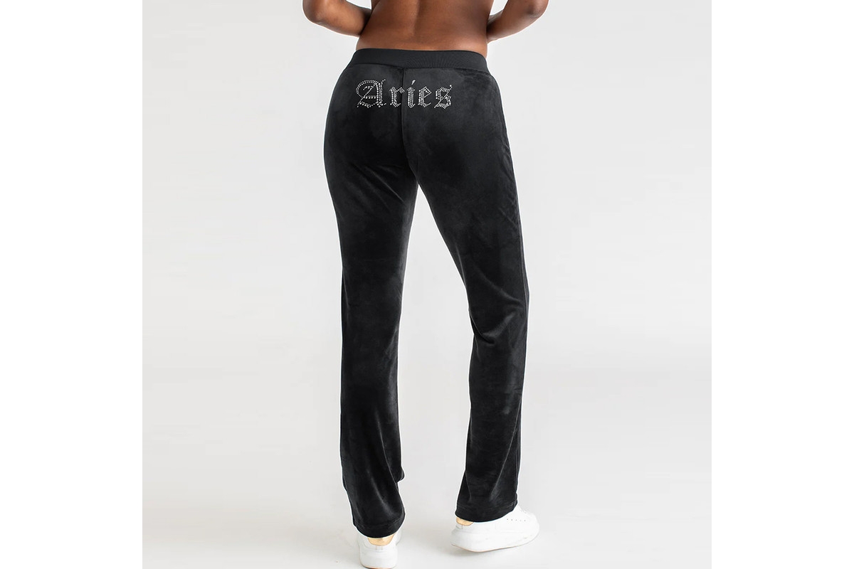 Women's Juicy Pant With Zodiac Bling - Liquorice aries silver