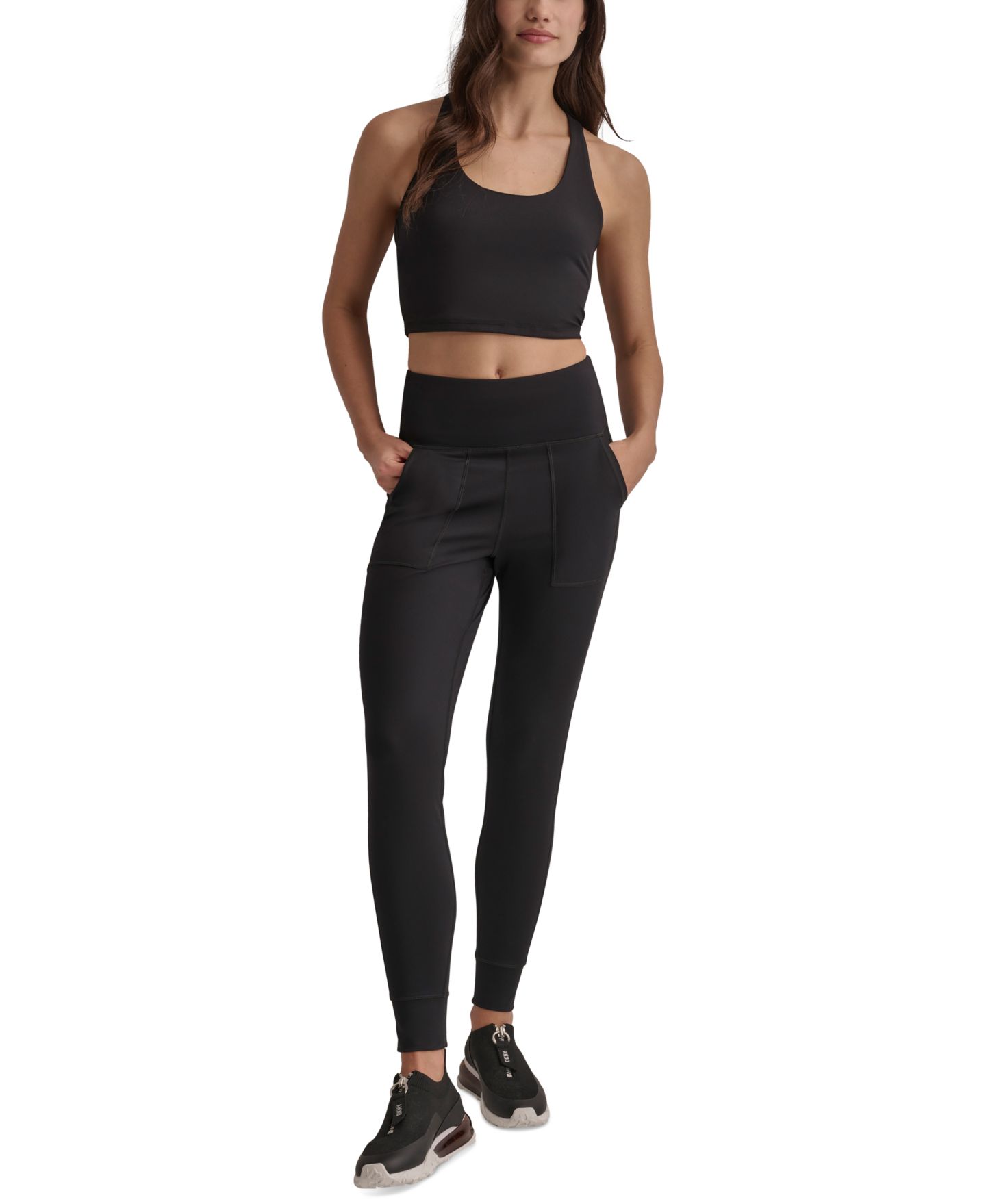 Женские брюки DKNY Sport Stretch Utility Jogger, цвет: Чёрный — фото 4