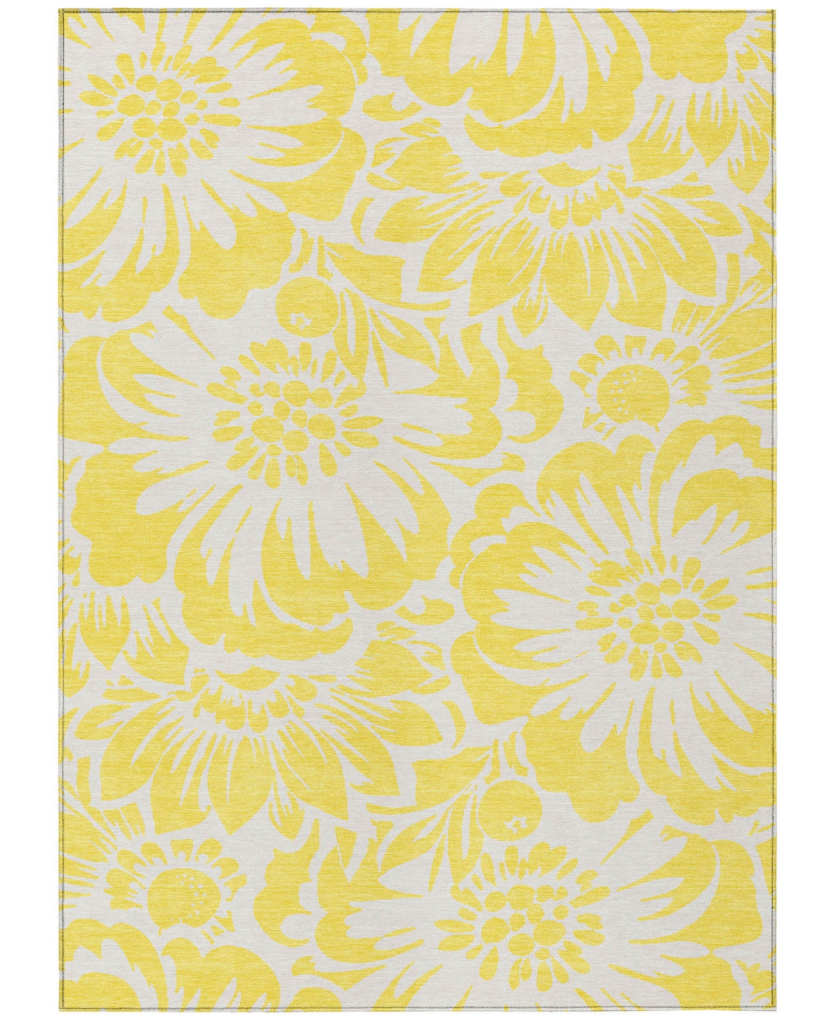 Shop Addison Chantille Machine Washable Acn551 3'x5' Area Rug In Yellow