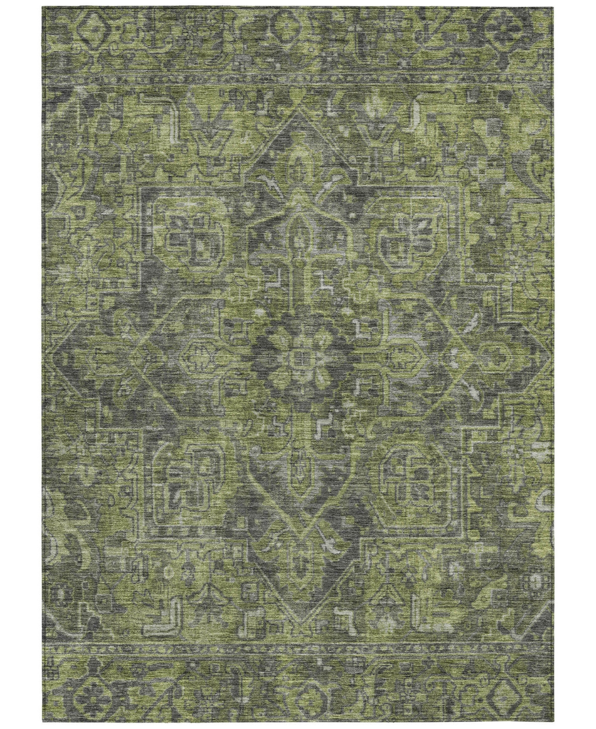 Addison Chantille Machine Washable Acn571 10'x14' Area Rug In Green