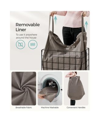 Laundry Hamper,Laundry Basket, Collapsible Clothes Hamper, Removable and Washable Liner