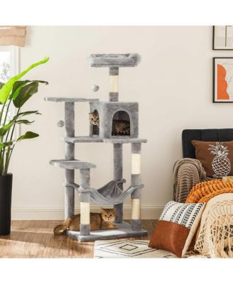 Cat Tree, Cat Tower, Cat Condo With Scratching Posts, Hammock, Plush Perch, Cat Activity Center