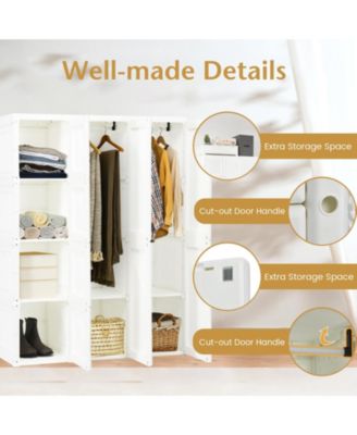 Foldable Closet Clothes Organizer with 12 Cubby Storage