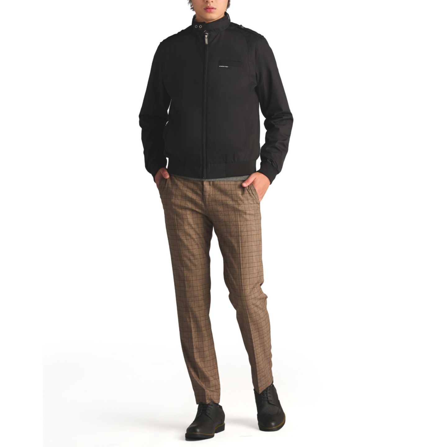Мужская куртка Members Only Big & Tall Classic Iconic Racer Jacket (Slim Fit), цвет: Чёрный — фото 5