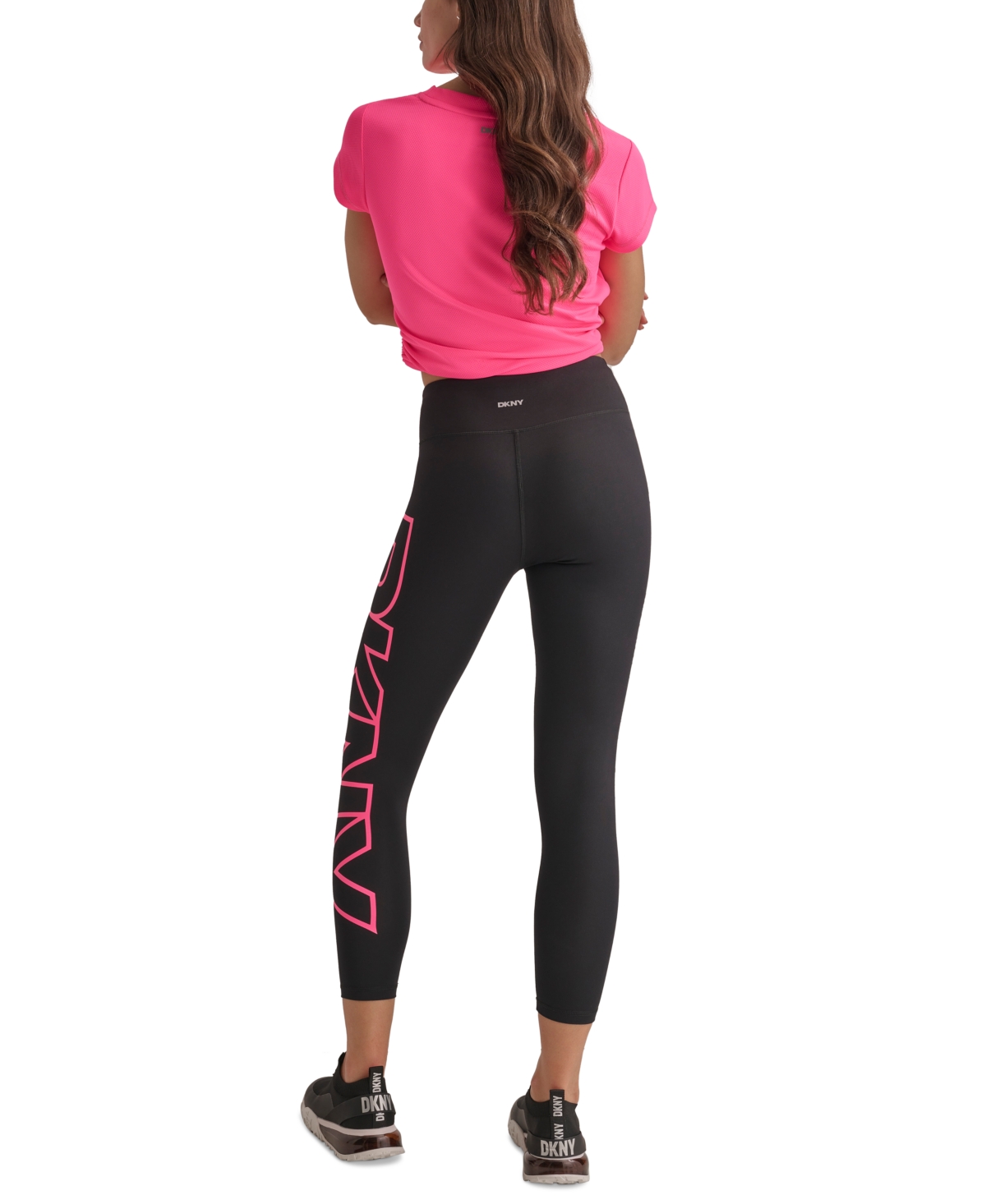 Dkny Sport Women's High-Rise Logo Graphic 7/8 Leggings