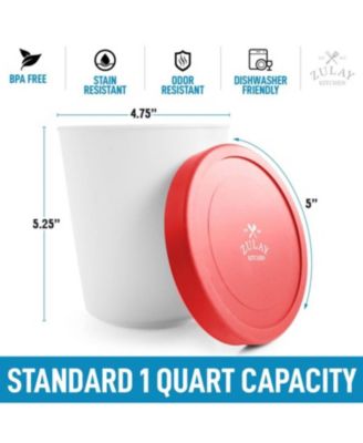 Ice Cream Containers For Homemade Ice Cream - Reusable Ice Cream Pint Container with Lids (2 Pack)