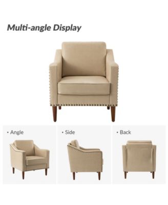 Karena Transitional Armchair with Nailhead Trims