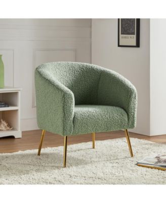 Connor Contemporary Polyester Accent Chair with Metal Legs